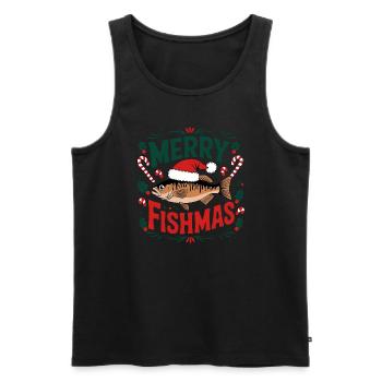 Frohe Fische - Männer Premium Bio Tank Top - Schwarz - Vorne - AI Model Male 178 light (178cm)