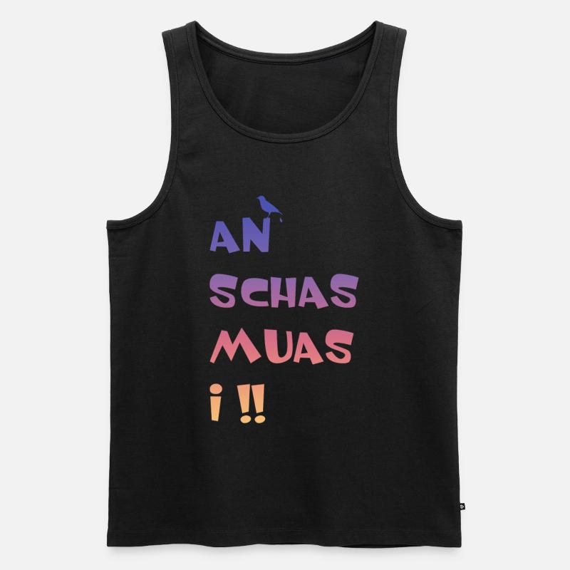 An Schas muas i - Männer Premium Bio Tank Top - Schwarz