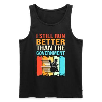 Rollstuhl - Männer Premium Bio Tank Top - Schwarz - Vorne - AI Model Male 178 light (178cm)