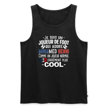 Mohamed Henni Football Foot Cadeau Homme T-shirt - Débardeur bio Premium Homme - noir - Devant - Michal (187cm)