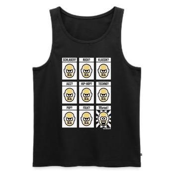 Nichts Geht Über Heavy Metal! (Hardrock NEG 3C) - Männer Premium Bio Tank Top - Schwarz - Vorne - Michal (187cm)