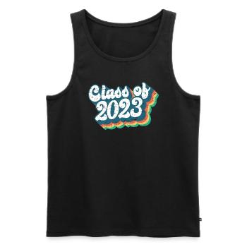 Class Of 2023 Graduation Party Gift For Him & Her - Men's Premium Organic Tank Top - black - Front - Michal (187cm)