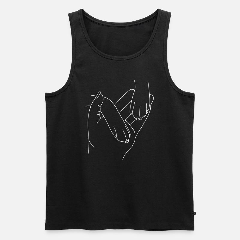 Hand mit Pfote - Männer Premium Bio Tank Top - Schwarz