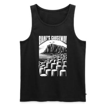 Giant's Causeway Irland - Männer Premium Bio Tank Top - Schwarz - Vorne - AI Model Male 178 light (178cm)