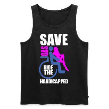 Behindert Humor Lustig - Männer Premium Bio Tank Top - Schwarz - Vorne - AI Model Male 178 light (178cm)