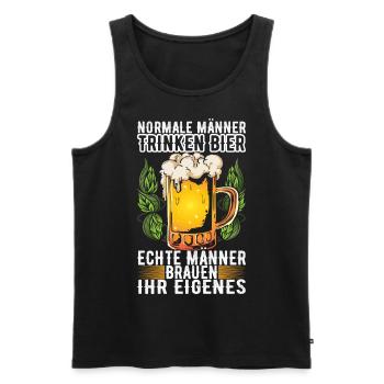 Bierbrauen Bierbrauer - Männer Premium Bio Tank Top - Schwarz - Vorne - AI Model Male 178 light (178cm)