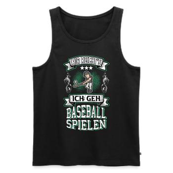 Baseball Baseballspieler Spruch USA Sport Home Run - Männer Premium Bio Tank Top - Schwarz - Vorne - Michal (187cm)