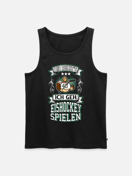 Eishockey Eishockeyspieler Spruch Sport Vintage - Männer Premium Bio Tank Top - Schwarz