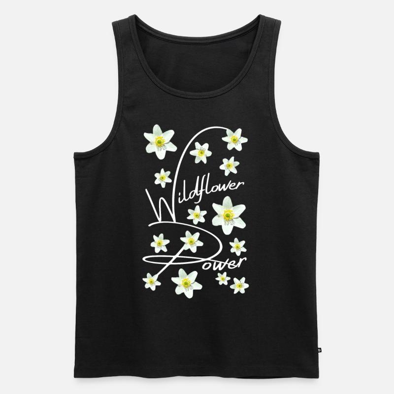 BUSCHWINDRÖSCHEN - Männer Premium Bio Tank Top - Schwarz