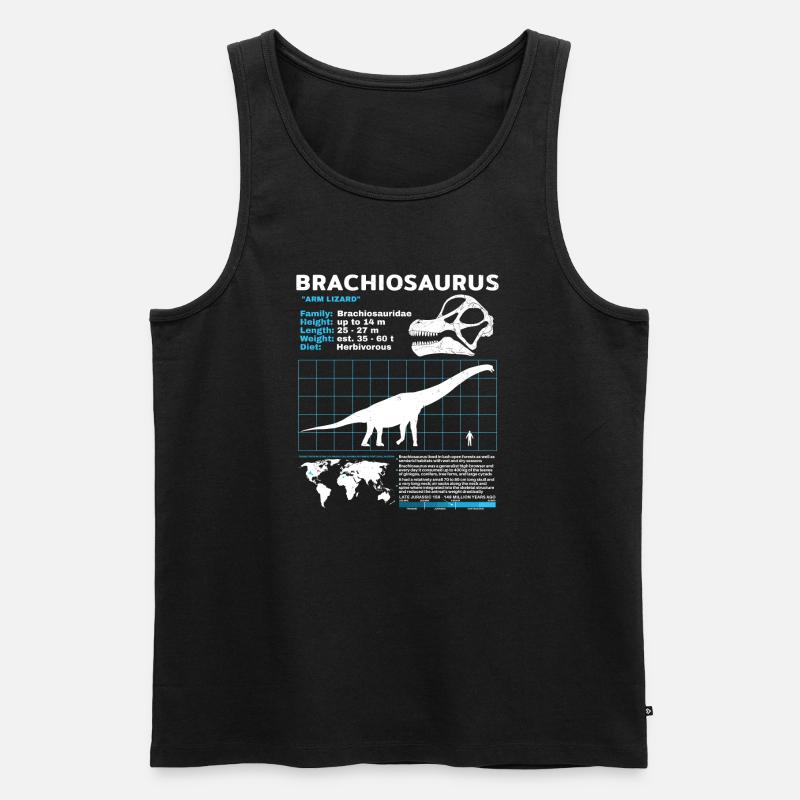 Fiche technique de Brachiosaurus - Débardeur bio Premium Homme - noir