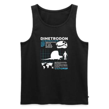 Dimetrodon Datenblatt - Männer Premium Bio Tank Top - Schwarz - Vorne - AI Model Male 178 light (178cm)