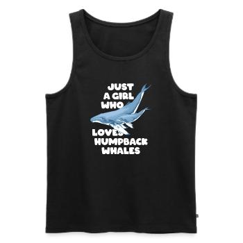 Just a girl who loves humpback whales Buckelwal - Männer Premium Bio Tank Top - Schwarz - Vorne - AI Model Male 178 light (178cm)