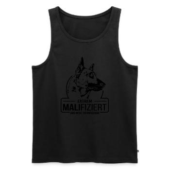 MALIFIZIERT Malinois Hunde Spruch Hund Wilsigns - Männer Premium Bio Tank Top - Schwarz - Vorne - Michal (187cm)