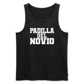 Padilla del Novio Groom's Gang Wedding Gift - Men's Premium Organic Tank Top - black - Front - Michal (187cm)