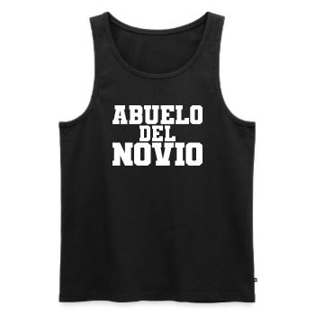 Abuelo del Novio Groom's Grandpa Wedding Gift - Men's Premium Organic Tank Top - black - Front - Michal (187cm)