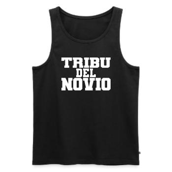 Tribu del Novio Groom's Tribe Wedding Groomsmen - Men's Premium Organic Tank Top - black - Front - Michal (187cm)