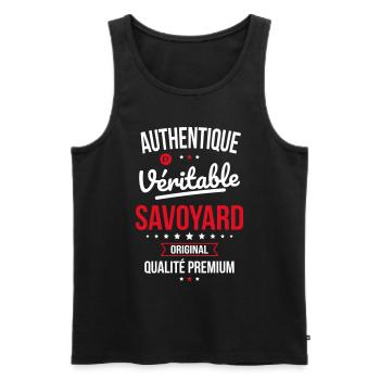Authentique et véritable Savoyard - Original - Débardeur bio Premium Homme - noir - Devant - Michal (187cm)