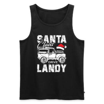 Santa Claus Drive Landy - Men's Premium Organic Tank Top - black - Front - AI Model Male 178 light (178cm)