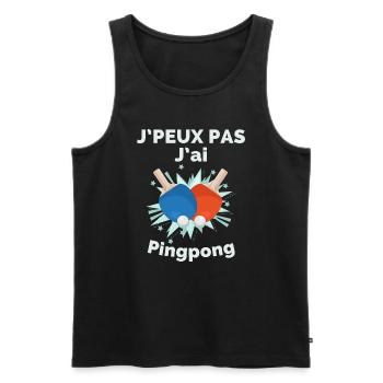 I can't I have pingpong - Men's Premium Organic Tank Top - black - Front - Michal (187cm)