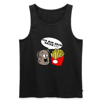Star Kartoffel Pommes Frites Wars Vater Geschenk - Männer Premium Bio Tank Top - Schwarz - Vorne - AI Model Male 178 light (178cm)