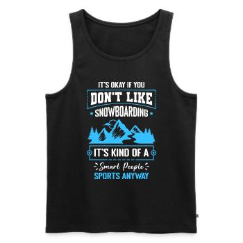 Snowboarder Urlaub Boarder Freestyle - Männer Premium Bio Tank Top - Schwarz - Vorne - Michal (187cm)