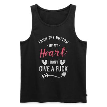 Mir Egal Attitude Abneigung Lebenseinstellung - Männer Premium Bio Tank Top - Schwarz - Vorne - AI Model Male 178 light (178cm)