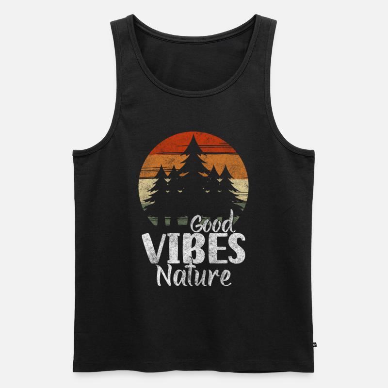 Tree Planet Hunter - Men's Premium Organic Tank Top - black