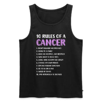 Cancer Planet - Men's Premium Organic Tank Top - black - Front - Michal (187cm)