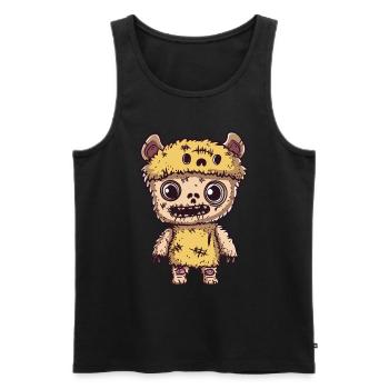 Alpaka Llama Halloween Lustig Zombie - Männer Premium Bio Tank Top - Schwarz - Vorne - Michal (187cm)