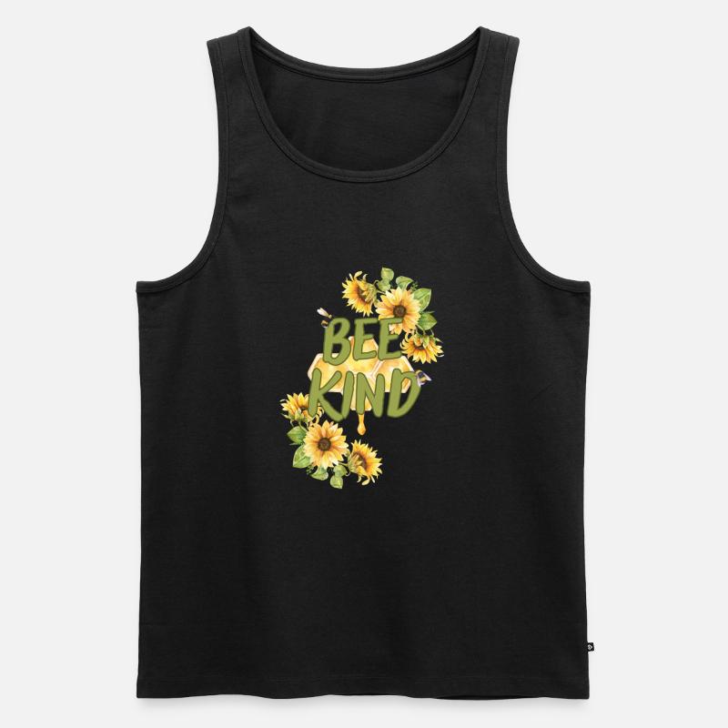 Bee Kind - Männer Premium Bio Tank Top - Schwarz