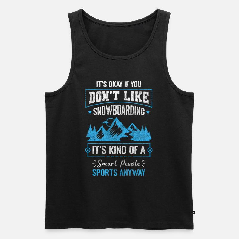 Snowboarder Tailgrab - Männer Premium Bio Tank Top - Schwarz