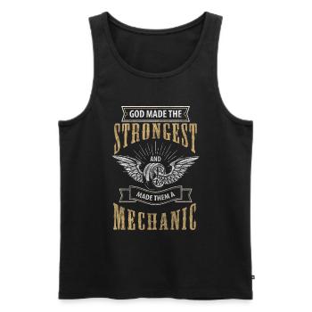 Auto Autowerkstatt Garage Autoschrauber - Männer Premium Bio Tank Top - Schwarz - Vorne - Michal (187cm)
