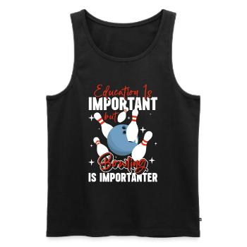 Bowler Bowlingbahn - Männer Premium Bio Tank Top - Schwarz - Vorne - AI Model Male 178 light (178cm)