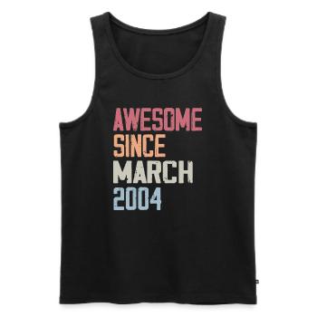 2004 März Geburt Geburtstag März 2004 Geschenk - Männer Premium Bio Tank Top - Schwarz - Vorne - Michal (187cm)