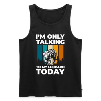 Leopard Hunting Jaguar Animal Welfare - Men's Premium Organic Tank Top - black - Front - Michal (187cm)