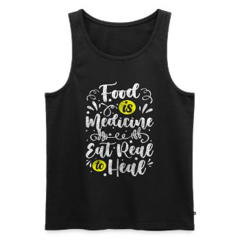 Berater Berufung Essgewohnheit Bewusst - Männer Premium Bio Tank Top - Schwarz - Vorne - AI Model Male 178 light (178cm)