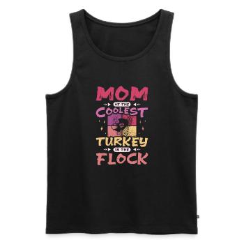 Mom of the coolest turkey in the flock - Men's Premium Organic Tank Top - black - Front - Michal (187cm)