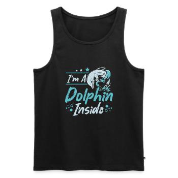 I'm a dolphin inside - Männer Premium Bio Tank Top - Schwarz - Vorne - Michal (187cm)