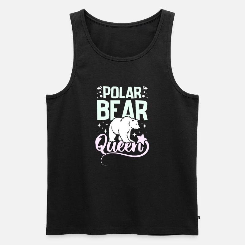 Polar bear queen - Männer Premium Bio Tank Top - Schwarz