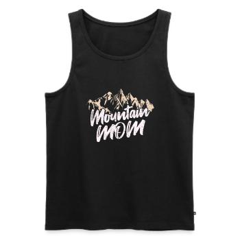 Father Mountaineering Mountain mom - Men's Premium Organic Tank Top - black - Front - Michal (187cm)
