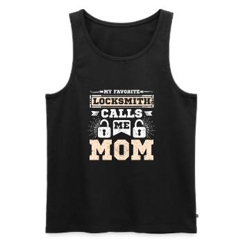 My favorite locksmith calls me mom - Men's Premium Organic Tank Top - black - Front - AI Model Male 178 light (178cm)