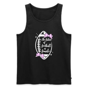 The future of football is female - Männer Premium Bio Tank Top - Schwarz - Vorne - Michal (187cm)