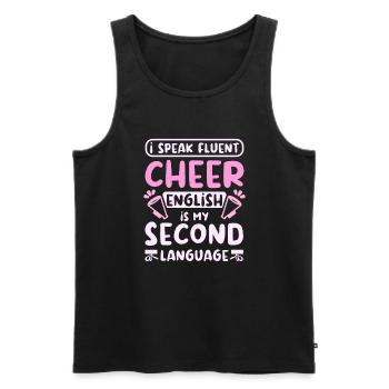 I speak fluent cheer - Männer Premium Bio Tank Top - Schwarz - Vorne - Michal (187cm)