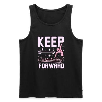 Keep catwheelig forward - Männer Premium Bio Tank Top - Schwarz - Vorne - Michal (187cm)
