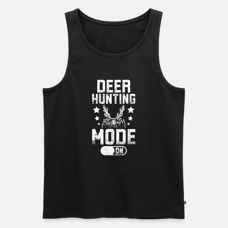 Deer hunting mode on - Männer Premium Bio Tank Top - Schwarz