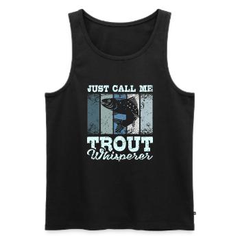 Just call me trout whisperer - Men's Premium Organic Tank Top - black - Front - Michal (187cm)
