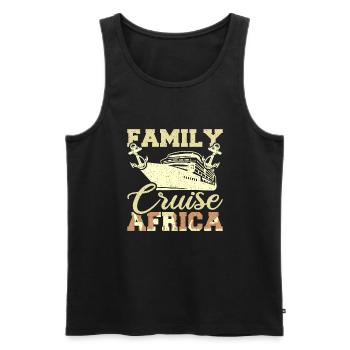 Family Couple Cruising Africa - Men's Premium Organic Tank Top - black - Front - Michal (187cm)