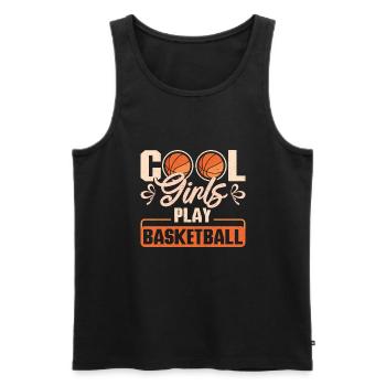Les filles cool jouent au basketball - Débardeur bio Premium Homme - noir - Devant - Michal (187cm)