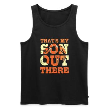 That's my son out there Basketball - Männer Premium Bio Tank Top - Schwarz - Vorne - Michal (187cm)