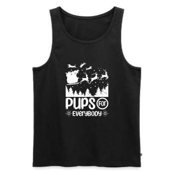 Dog Santa Claus Christmas Xmas Pups for everybody - Men's Premium Organic Tank Top - black - Front - Michal (187cm)